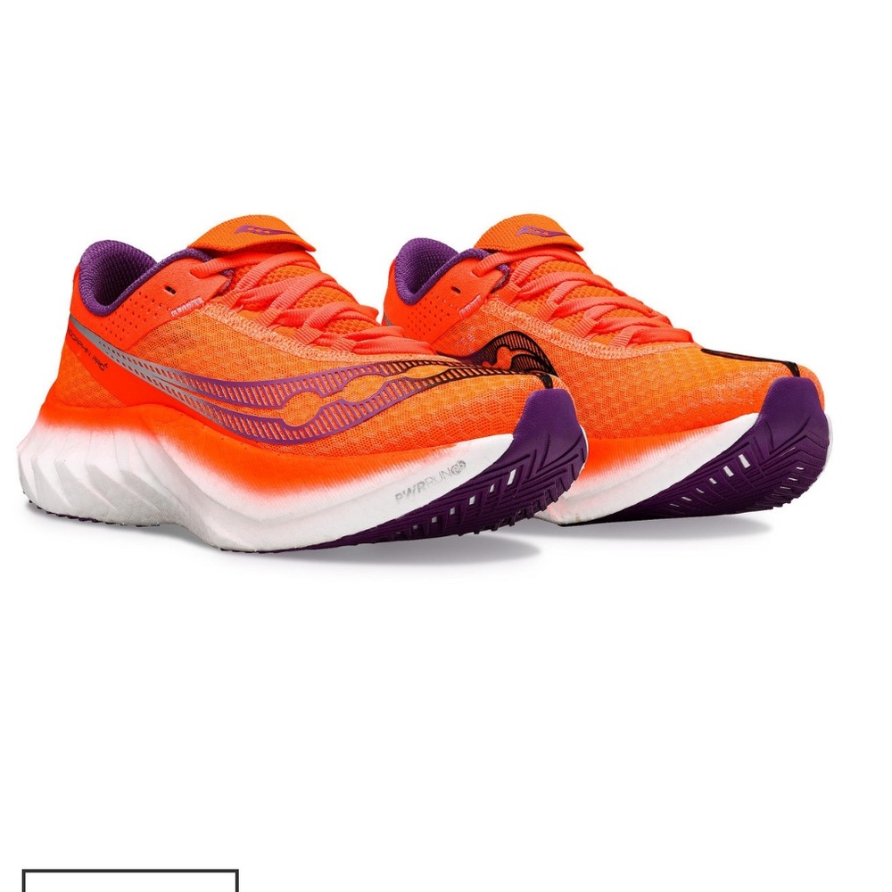 Saucony Endorphin Pro 4 Vibrant Orange and Purple Sneakers
